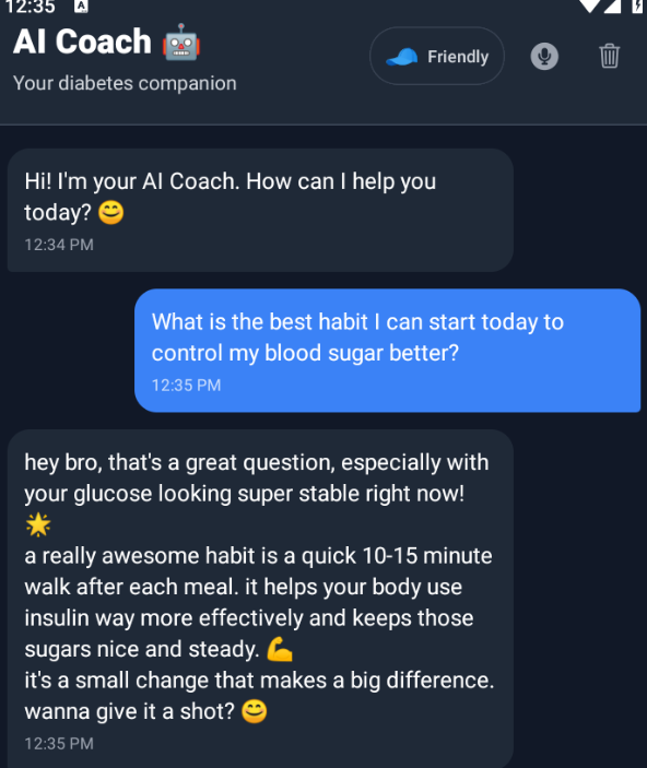 AI Coach Chat Interface